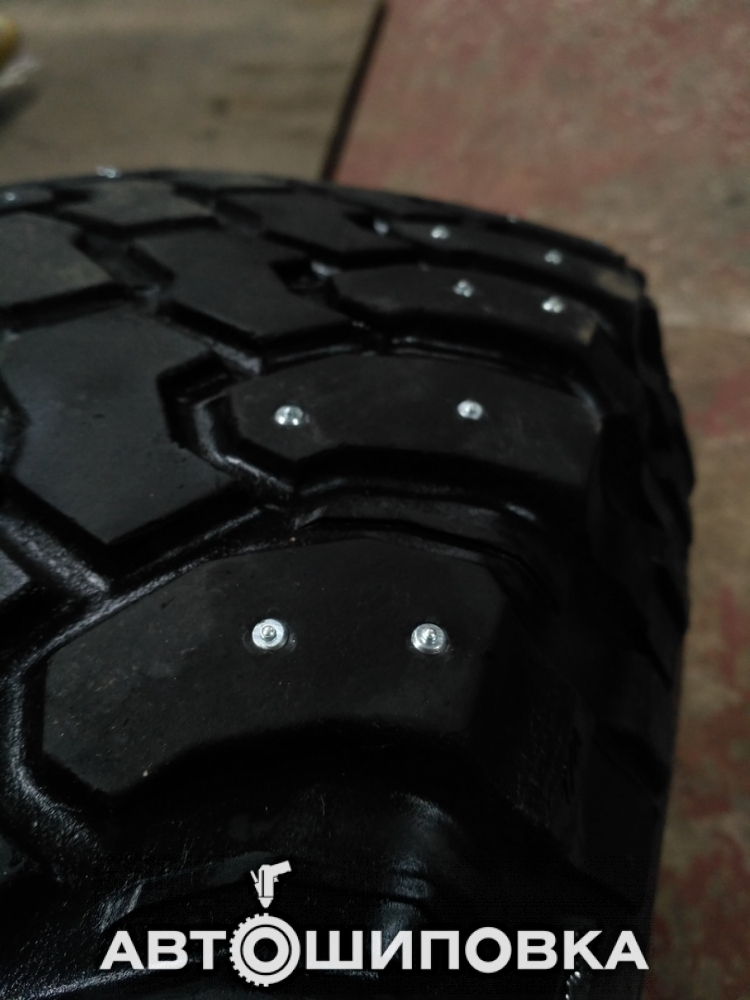 Ошиповка шин 35x12.5 15LT BF GOODRICH Mud-Terrain TA - 168 шипов 8-11-3 для Chevrolet Tahoe